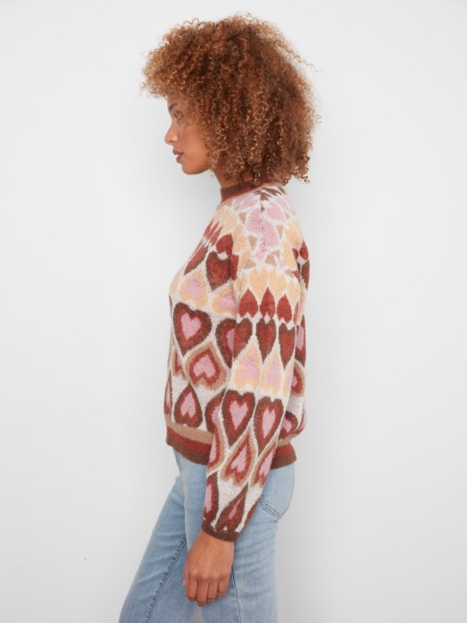 Pull imprimé coeur - CHARLIE B Pull imprimé coeur - CHARLIE B