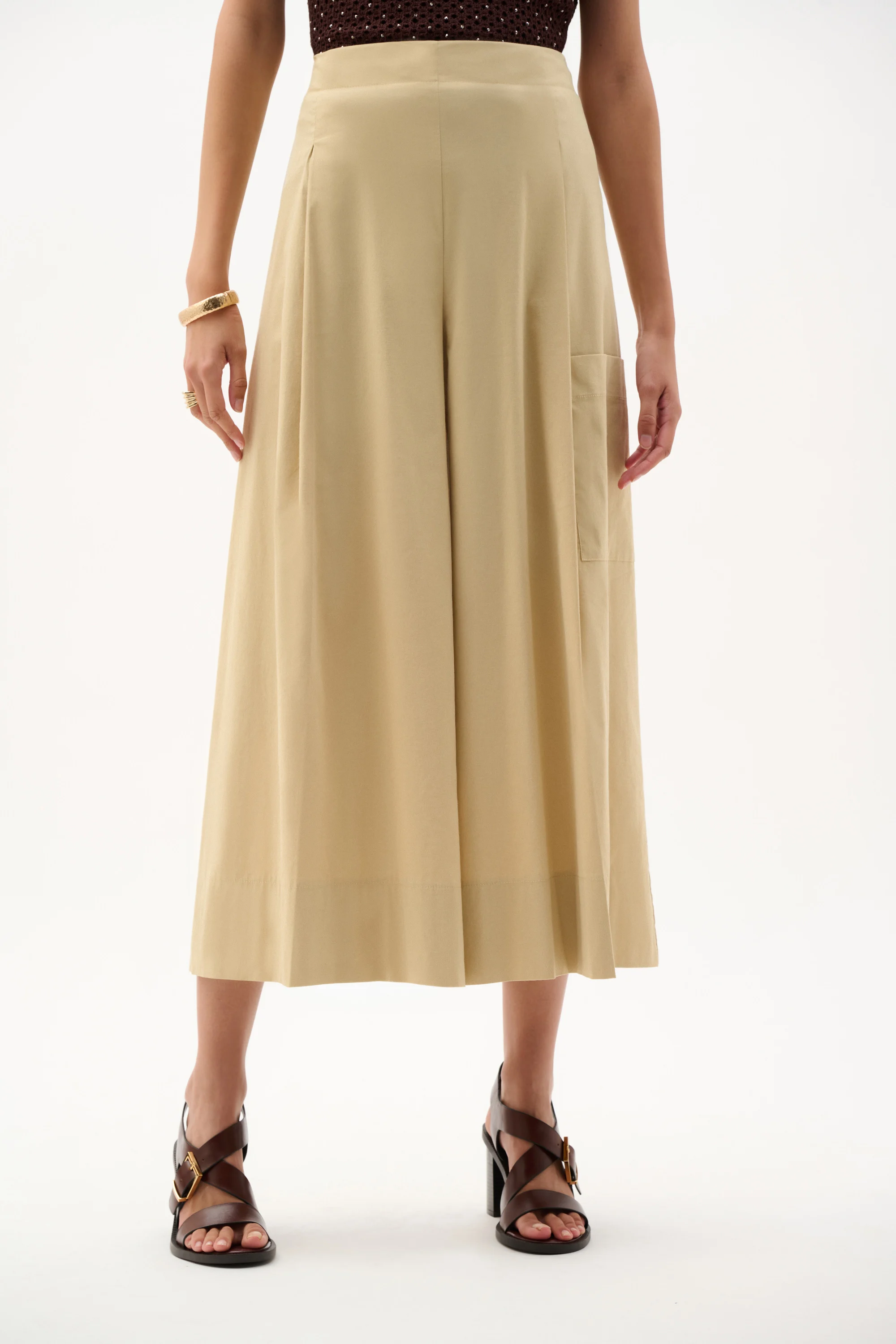 Pantalon-culotte extensible en popeline – JOSEPH RIBKOFF Pantalon-culotte extensible en popeline – JOSEPH RIBKOFF