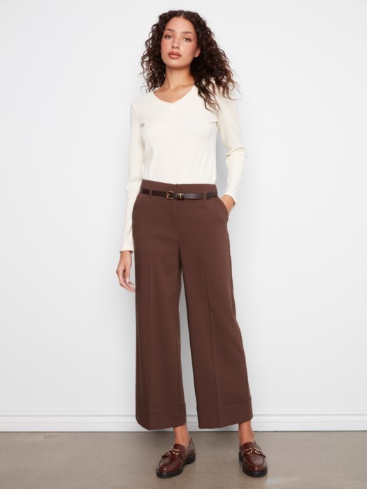 Pantalon large ceinturée – CHARLIE B Pantalon large ceinturée – CHARLIE B