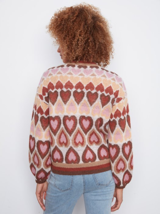 Pull imprimé coeur - CHARLIE B Pull imprimé coeur - CHARLIE B