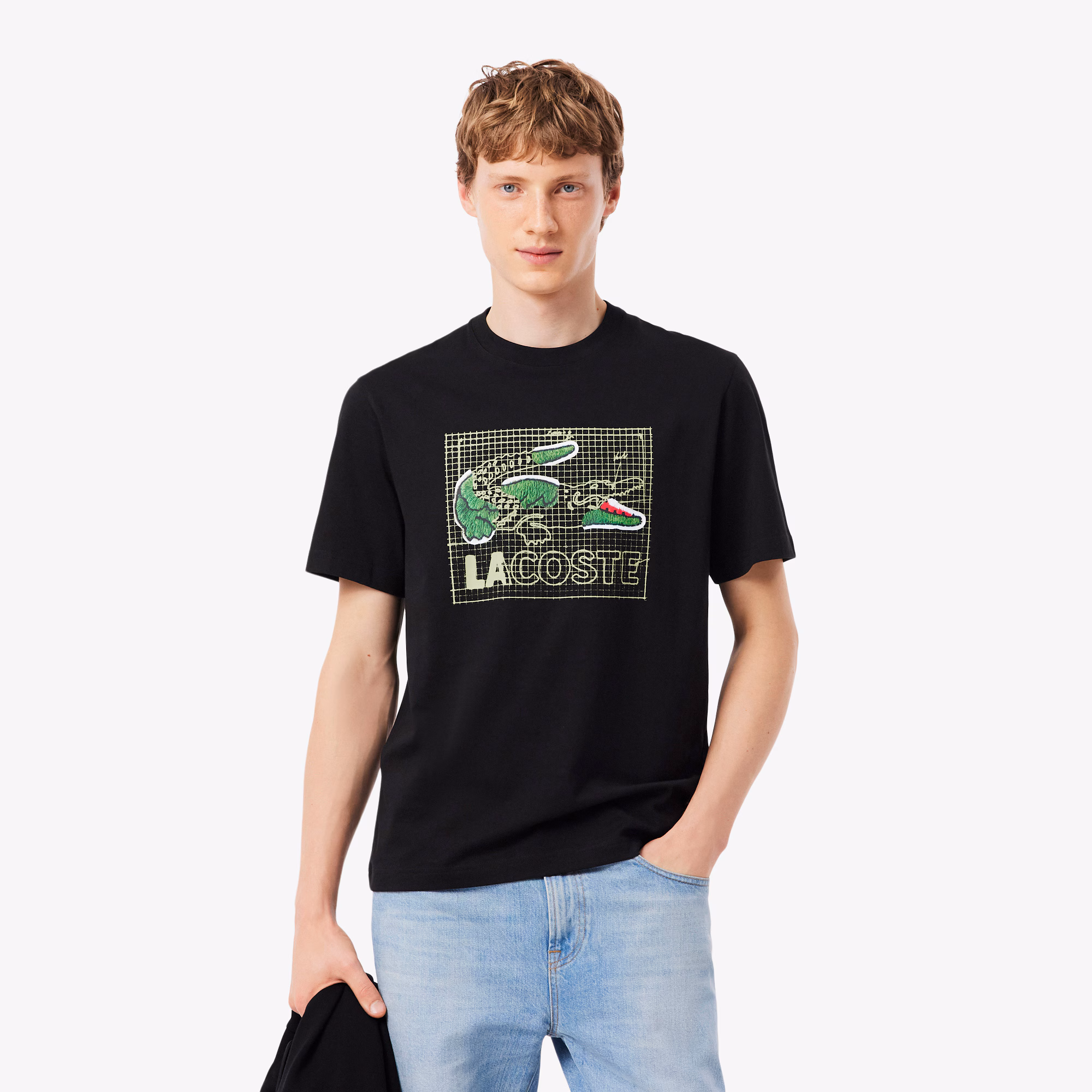 T-shirt en coton imprimé – LACOSTE - TH1446 - LACOSTE T-shirt en coton imprimé – LACOSTE - TH1446 - LACOSTE