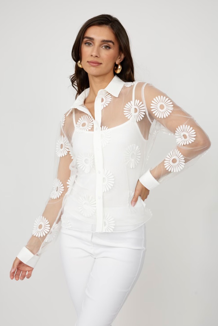 Chemise décontractée florale brodée - FRANK LYMAN - 256765U - Frank Lyman Chemise décontractée florale brodée - FRANK LYMAN - 256765U - Frank Lyman