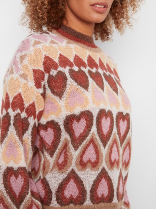 Pull imprimé coeur - CHARLIE B Pull imprimé coeur - CHARLIE B