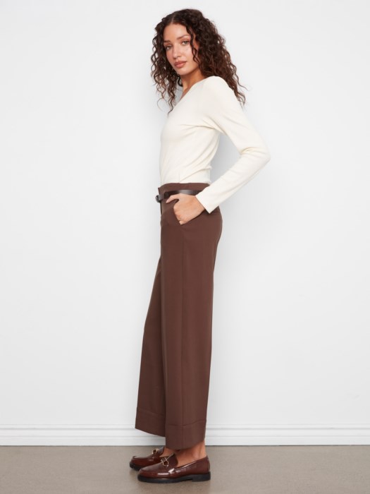 Pantalon large ceinturée – CHARLIE B Pantalon large ceinturée – CHARLIE B