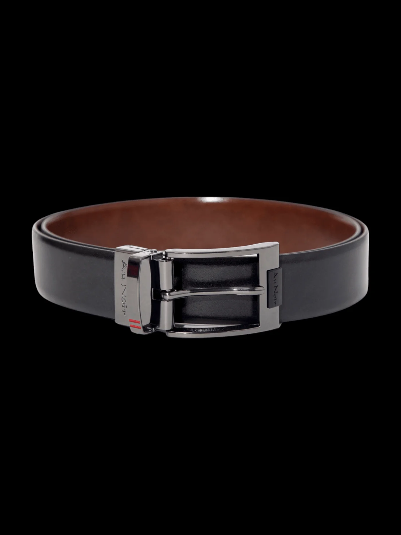 Ceinture réversible Desoto à boucle argent - AU NOIR Ceinture réversible Desoto à boucle argent - AU NOIR