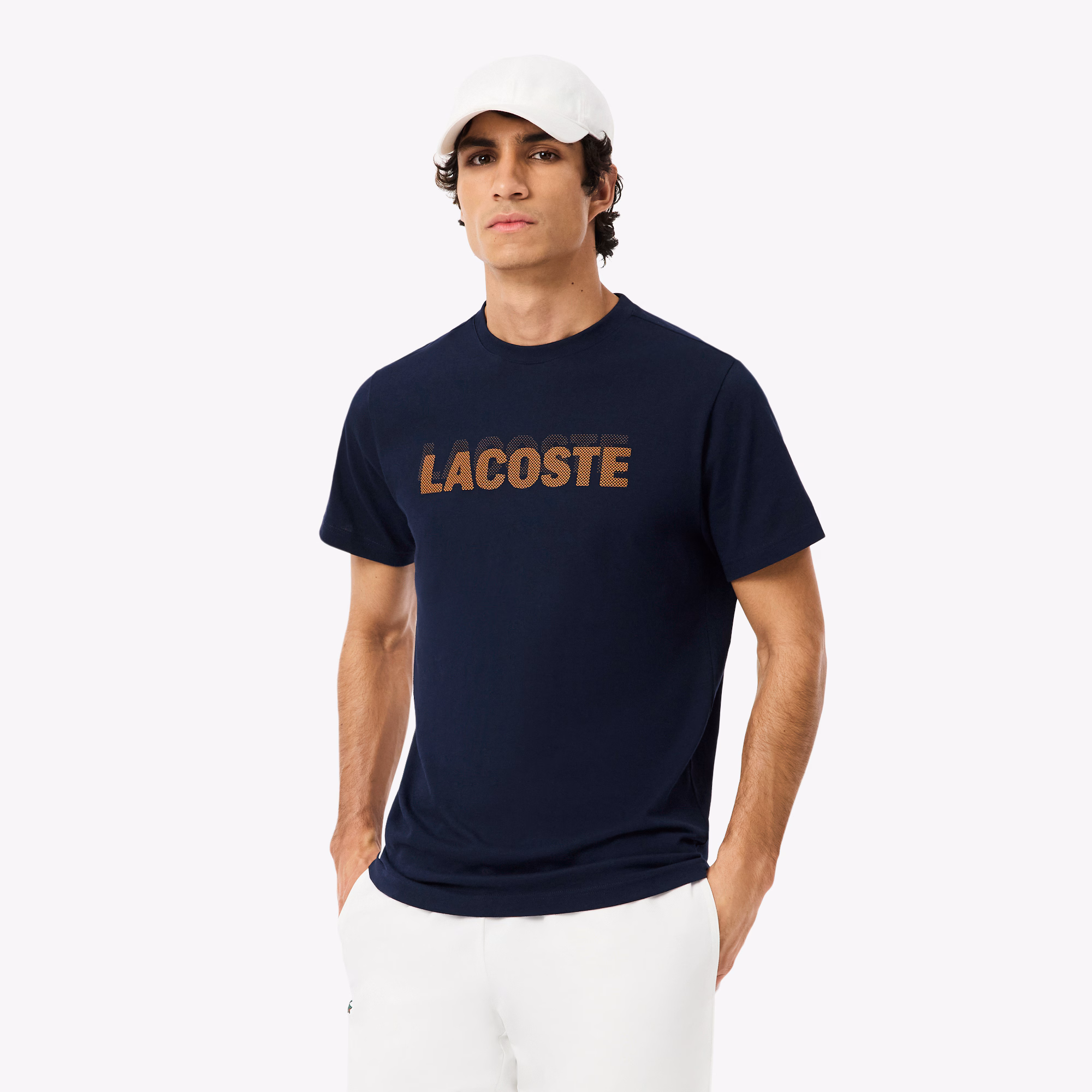 T-shirt sport à logo contrasté – LACOSTE - TH0217 - LACOSTE T-shirt sport à logo contrasté – LACOSTE - TH0217 - LACOSTE