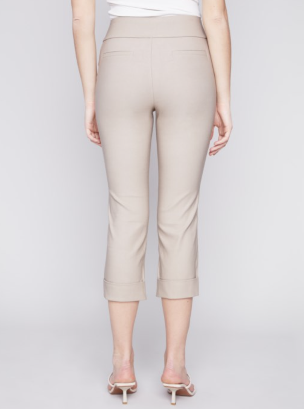 Capri extensible avec ourlet plié - CHARLIE B Capri extensible avec ourlet plié - CHARLIE B