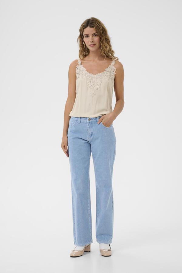 Pantalon Rafael corduroy style denim – CREAM Pantalon Rafael corduroy style denim – CREAM