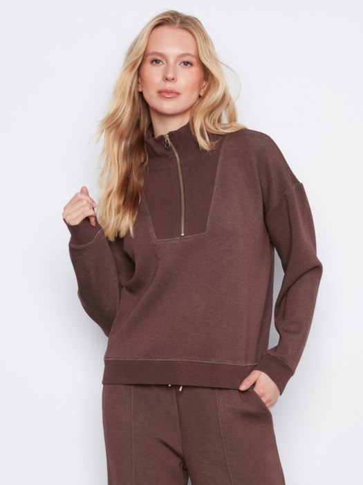 Chandail scuba demi-zip – CHARLIE B - C1454 - Charlie B Chandail scuba demi-zip – CHARLIE B - C1454 - Charlie B