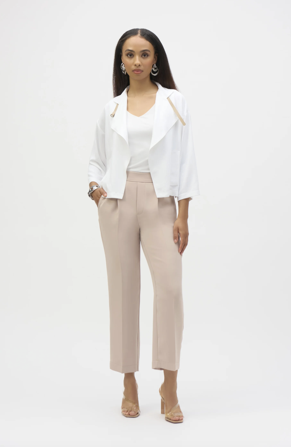 Pantalon droit à enfiler en sergé - JOSEPH RIBKOFF Pantalon droit à enfiler en sergé - JOSEPH RIBKOFF