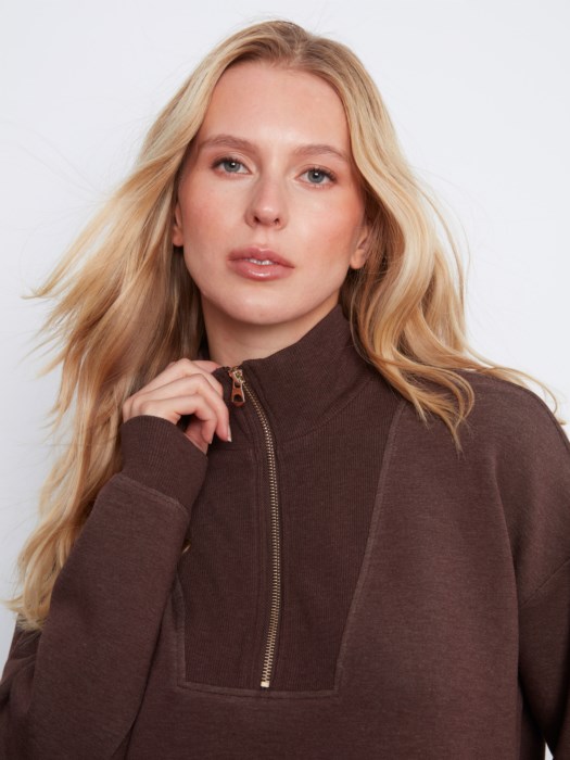 Chandail scuba demi-zip – CHARLIE B Chandail scuba demi-zip – CHARLIE B