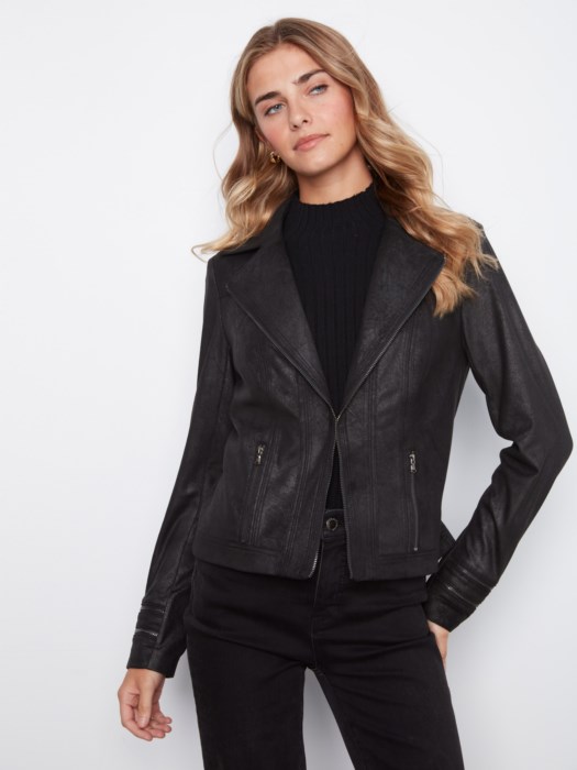 Veste simili cuir - CHARLIE B - C6231 - Charlie B Veste simili cuir - CHARLIE B - C6231 - Charlie B