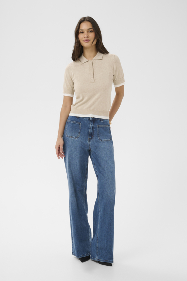 Polo Contrasté Lizza – KAFFE Polo Contrasté Lizza – KAFFE