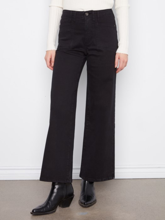 Pantalon twill jambe large – CHARLIE B - C5790 - Charlie B Pantalon twill jambe large – CHARLIE B - C5790 - Charlie B