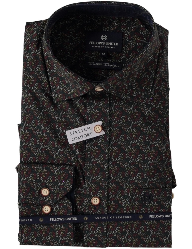Chemise à motif de feuilles colorées - FELLOWS UNITED Chemise à motif de feuilles colorées - FELLOWS UNITED