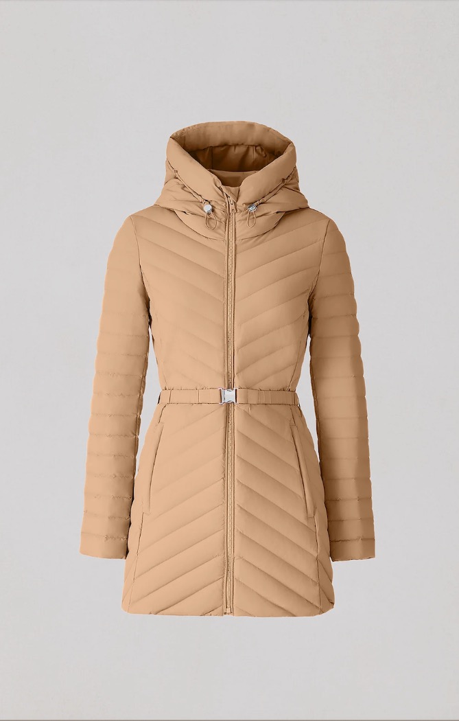 Manteau ESTELLE extensible en duvet avec ceinture - SOIA & KIO Manteau ESTELLE extensible en duvet avec ceinture - SOIA & KIO