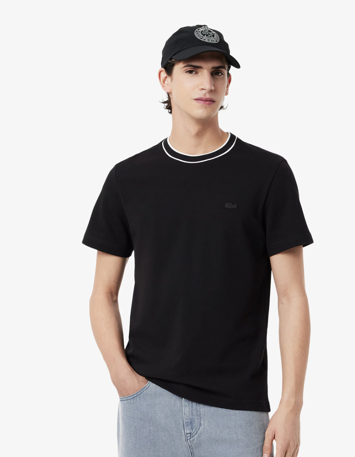 T-shirt à col rayés - LACOSTE - TH8174 - LACOSTE T-shirt à col rayés - LACOSTE - TH8174 - LACOSTE