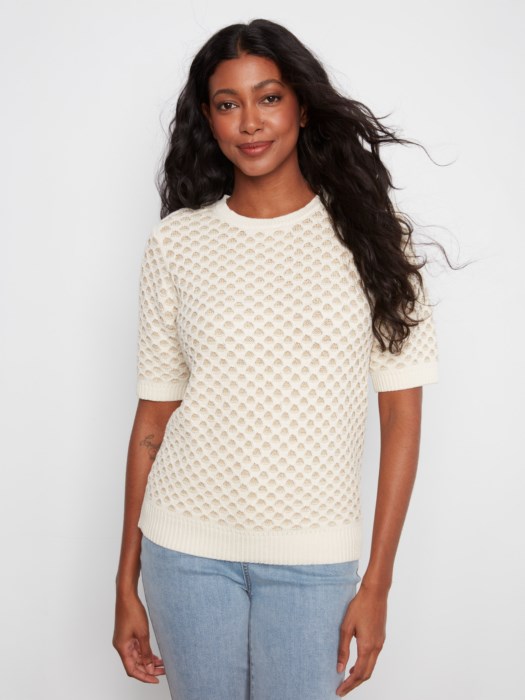 Pull nid d'abeille - CHARLIE B Pull nid d'abeille - CHARLIE B