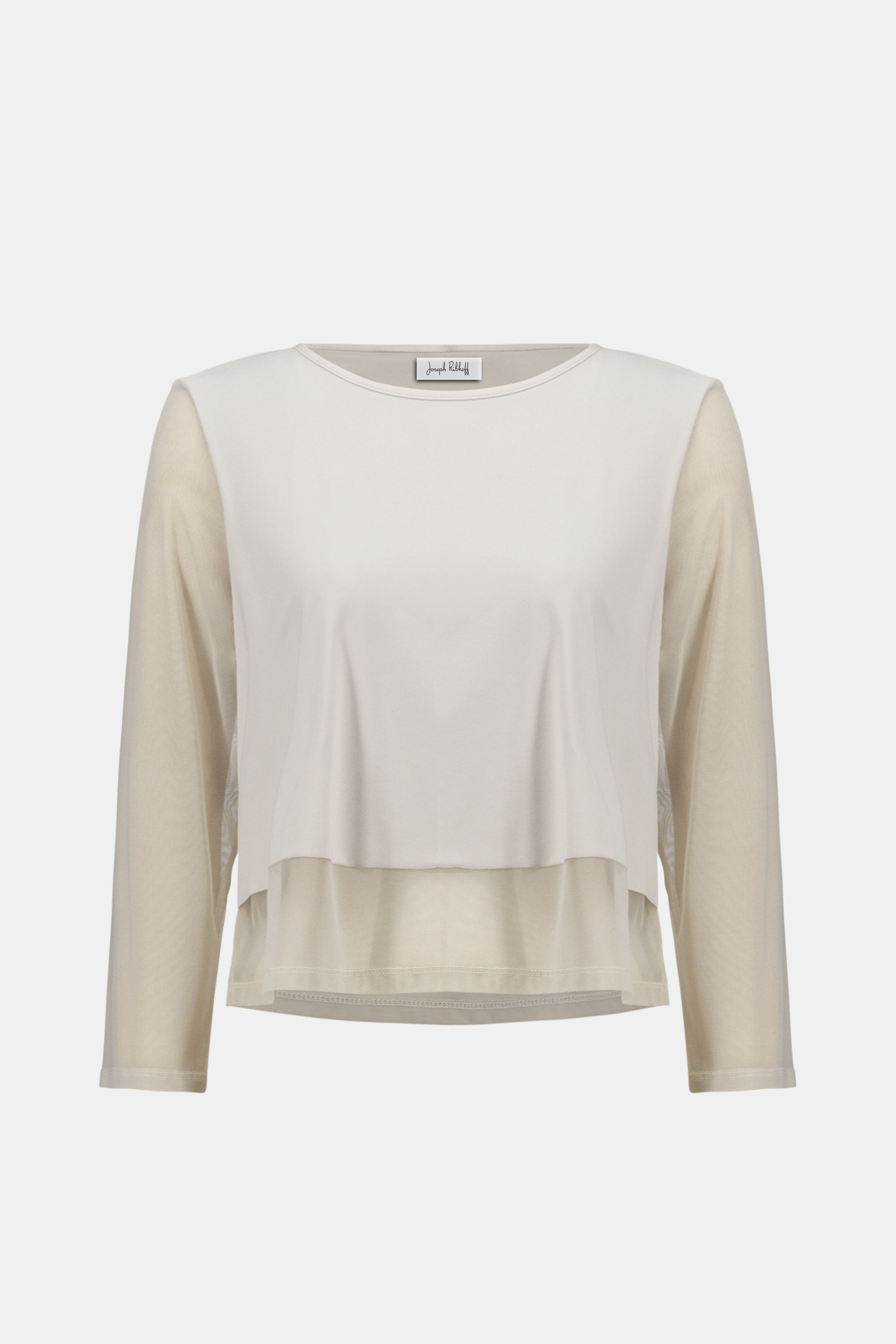 Ensemble chic à col rond et pantalon large avec filet – JOSEPH RIBKOFF Ensemble chic à col rond et pantalon large avec filet – JOSEPH RIBKOFF