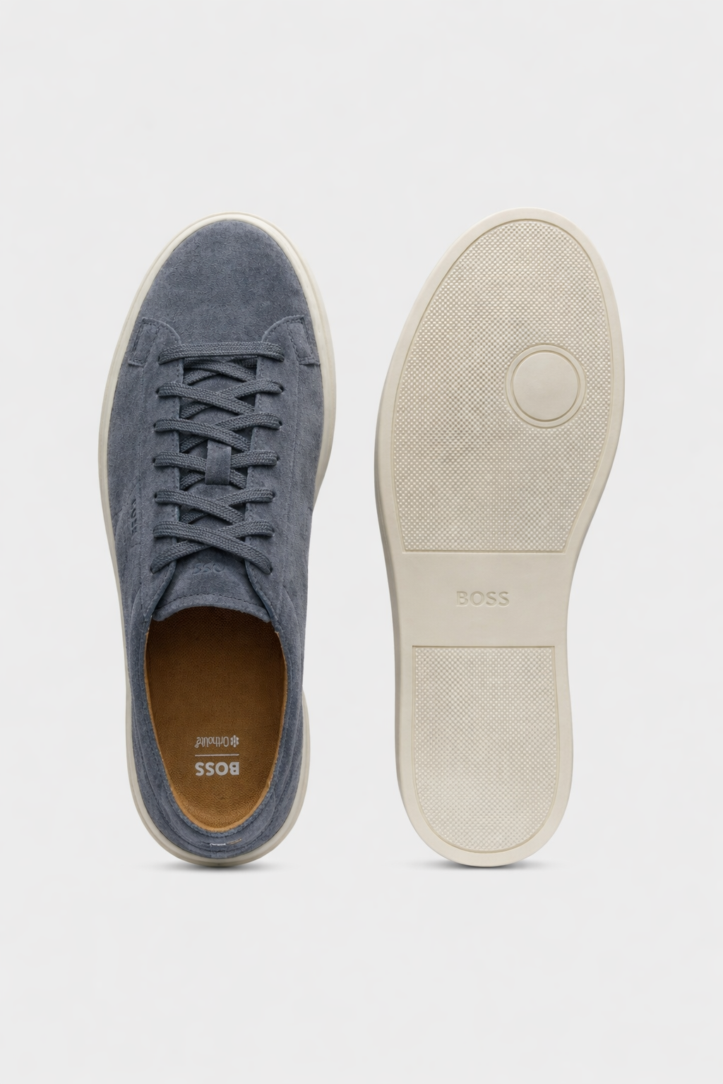 Espadrilles en suède logo embossé – HUGO BOSS Espadrilles en suède logo embossé – HUGO BOSS