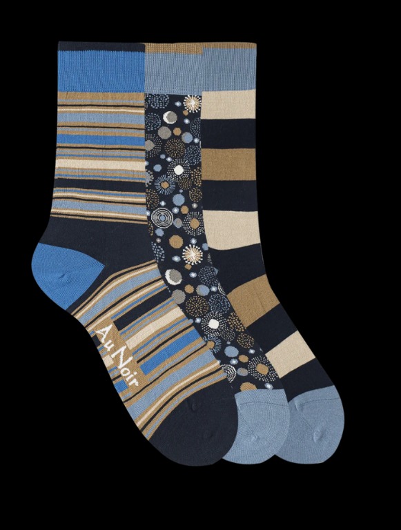 Boite de 3 paires de chaussettes - AU NOIR Boite de 3 paires de chaussettes - AU NOIR