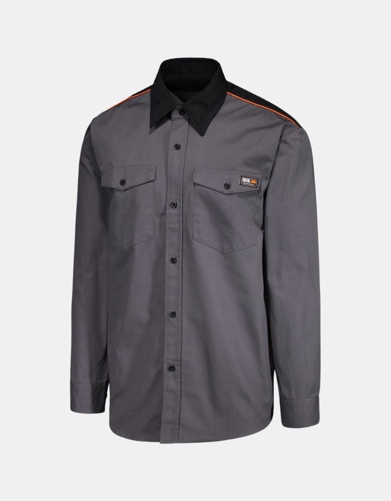Chemise de travail à manche longue - 10/4 JOB PROFESSIONAL - - Chemise de travail à manche longue - 10/4 JOB PROFESSIONAL - -