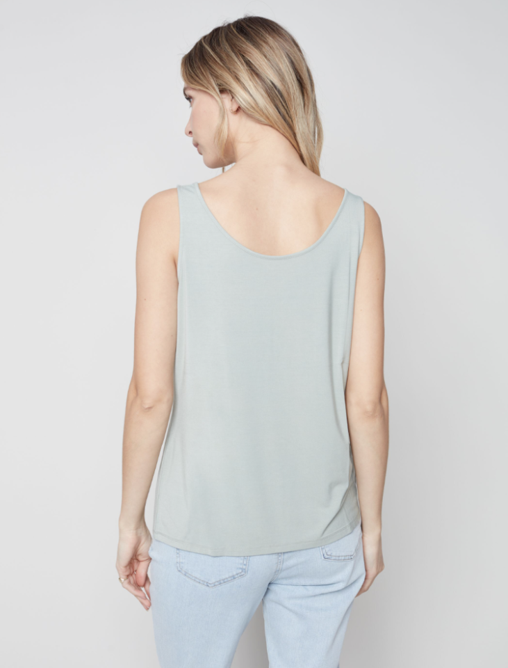 Camisole réversible en viscose de bambou verte - CHARLIE B S Camisole réversible en viscose de bambou verte - CHARLIE B S