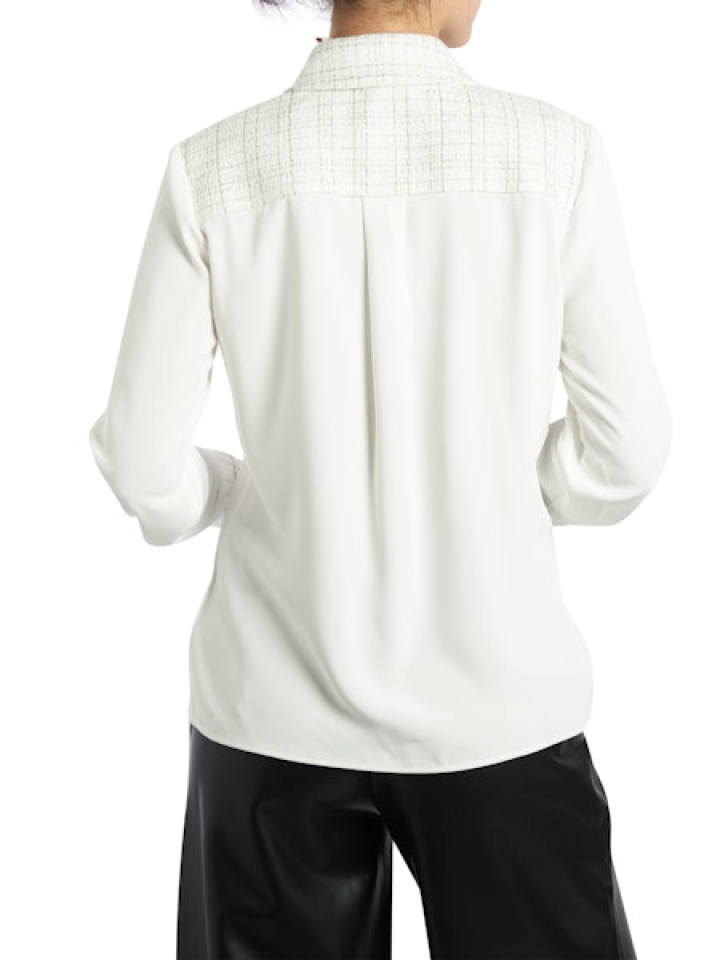 Chemise Sandra en tweed mélangé – GUESS Chemise Sandra en tweed mélangé – GUESS