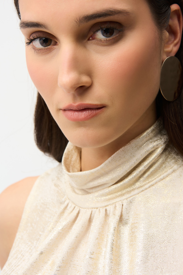 Top sans manches tricot métallisé – JOSEPH RIBKOFF Top sans manches tricot métallisé – JOSEPH RIBKOFF