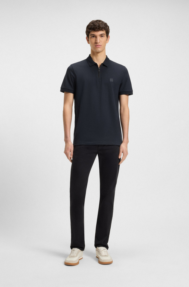 Polo Passerzip en coton extensible – HUGO BOSS Polo Passerzip en coton extensible – HUGO BOSS