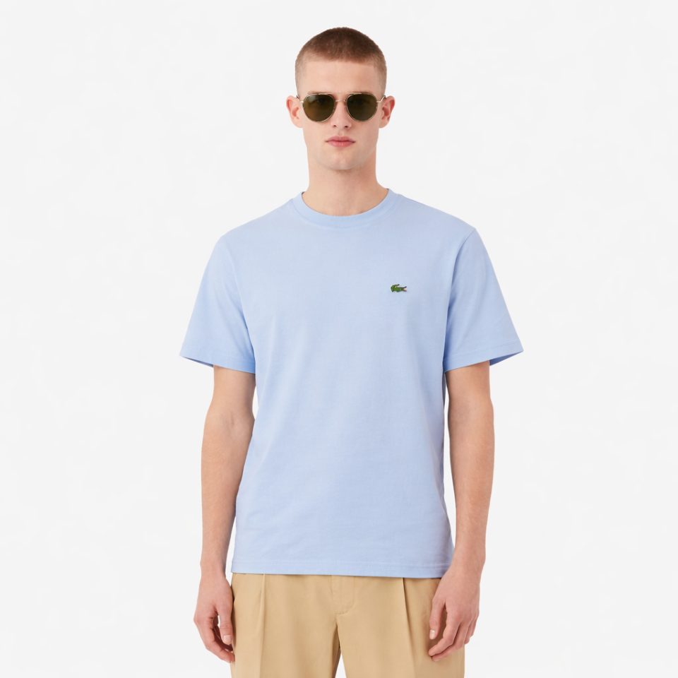 T-shirt en jersey de coton classique – LACOSTE - TH7318 - LACOSTE T-shirt en jersey de coton classique – LACOSTE - TH7318 - LACOSTE