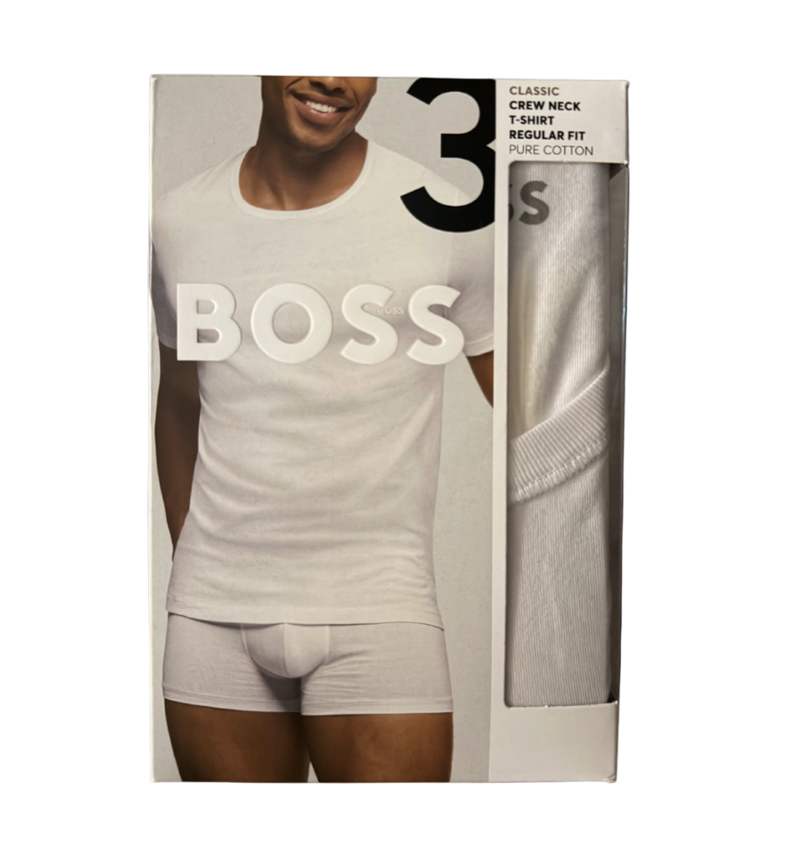 Lot de trois t-shirts à logo brodé - HUGO BOSS Lot de trois t-shirts à logo brodé - HUGO BOSS