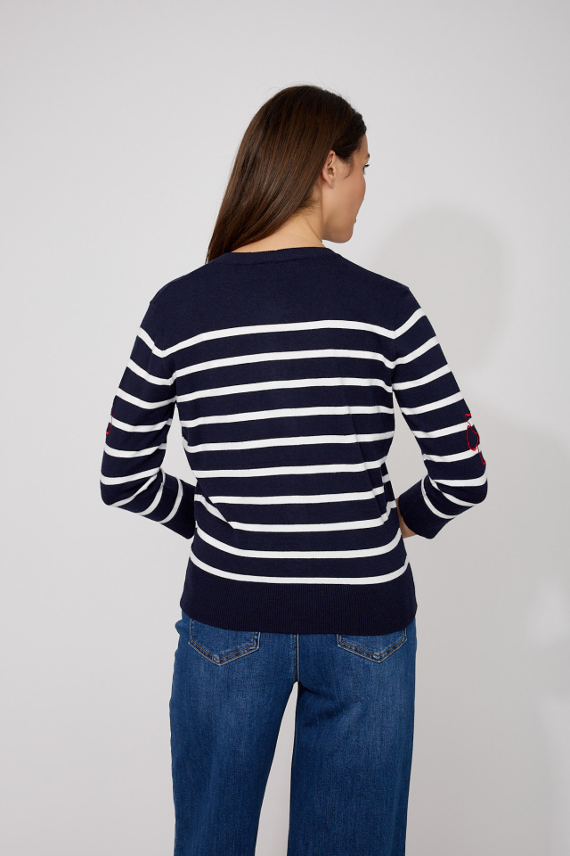 Cardigan Rayé Élégant – FRANK LYMAN Cardigan Rayé Élégant – FRANK LYMAN