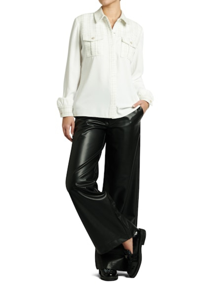 Chemise Sandra en tweed mélangé – GUESS Chemise Sandra en tweed mélangé – GUESS