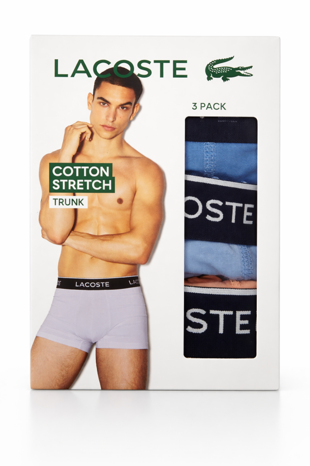 Coffret De 3 Boxers en Coton Extensible – LACOSTE - 5H1300-51-1GS - LACOSTE Coffret De 3 Boxers en Coton Extensible – LACOSTE - 5H1300-51-1GS - LACOSTE