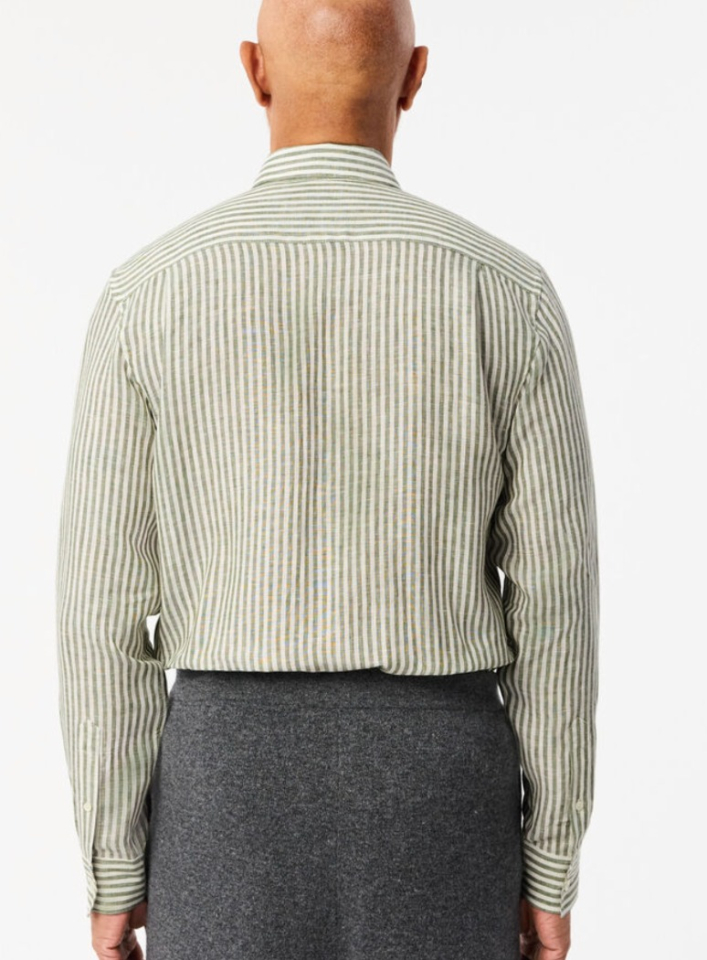 Chemise en lin à rayures verticales - LACOSTE Chemise en lin à rayures verticales - LACOSTE