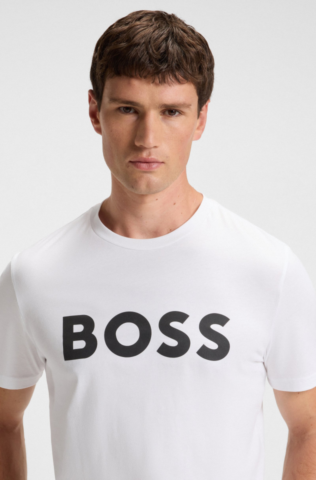 T-shirt en jersey de coton avec logo - HUGO BOSS T-shirt en jersey de coton avec logo - HUGO BOSS