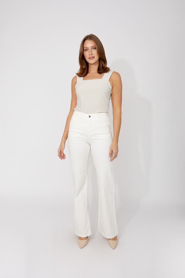 Pantalon Évasé Taille Mi-Haute – FRANK LYMAN Pantalon Évasé Taille Mi-Haute – FRANK LYMAN