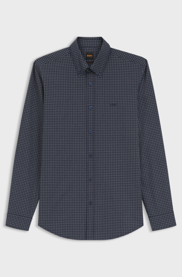 Chemise coton extensible à motif Vichy – HUGO BOSS Chemise coton extensible à motif Vichy – HUGO BOSS