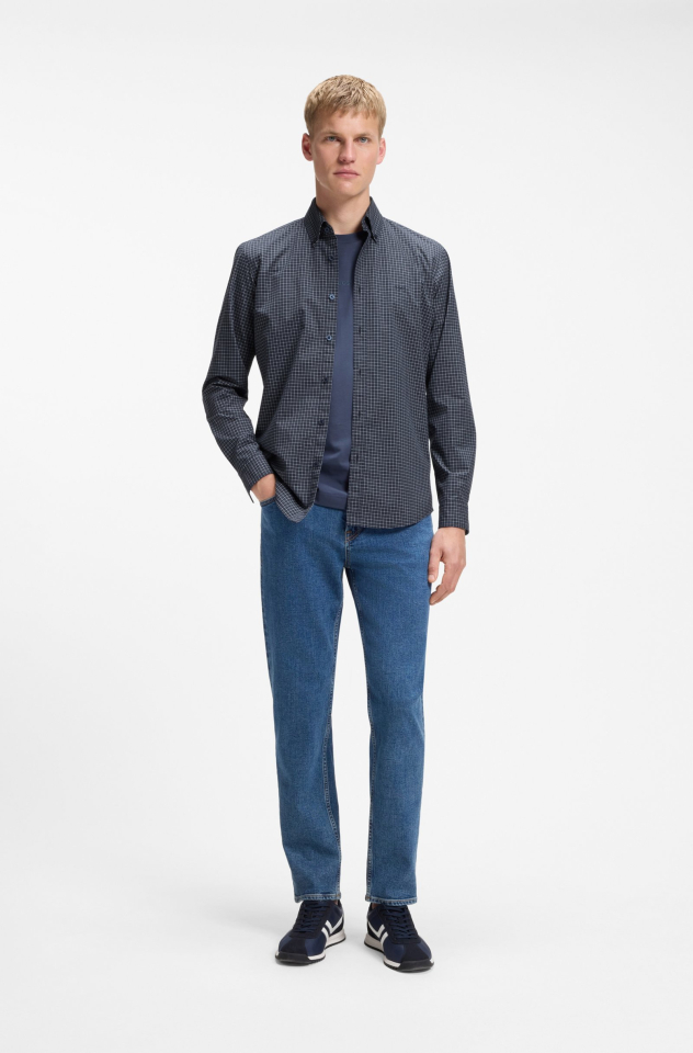 Chemise coton extensible à motif Vichy – HUGO BOSS Chemise coton extensible à motif Vichy – HUGO BOSS