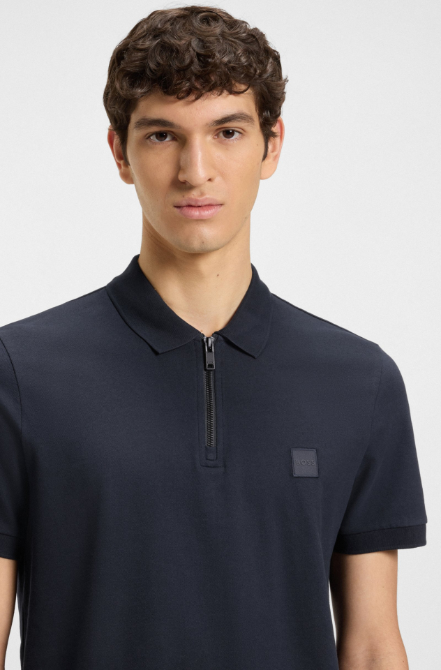 Polo Passerzip en coton extensible – HUGO BOSS Polo Passerzip en coton extensible – HUGO BOSS