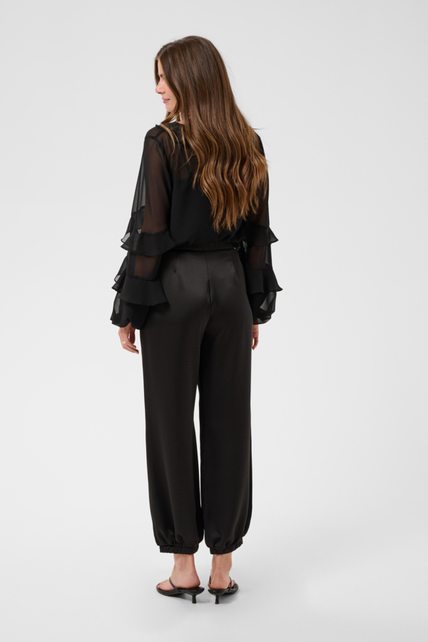 Pantalon satiné à coupe ballon Cocamia – CREAM