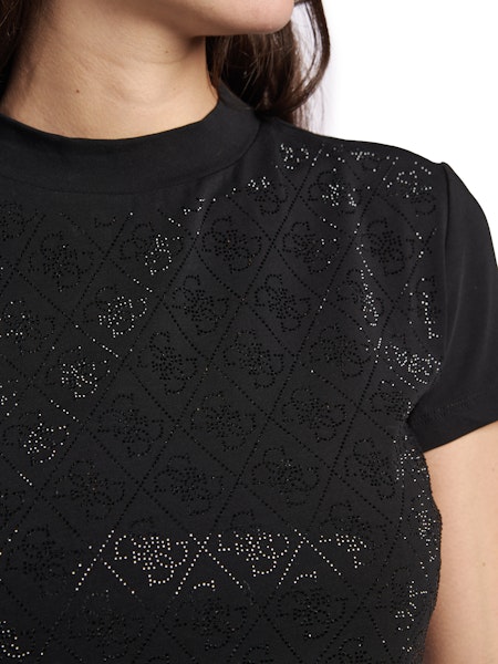 T-shirt col montant 4G – GUESS