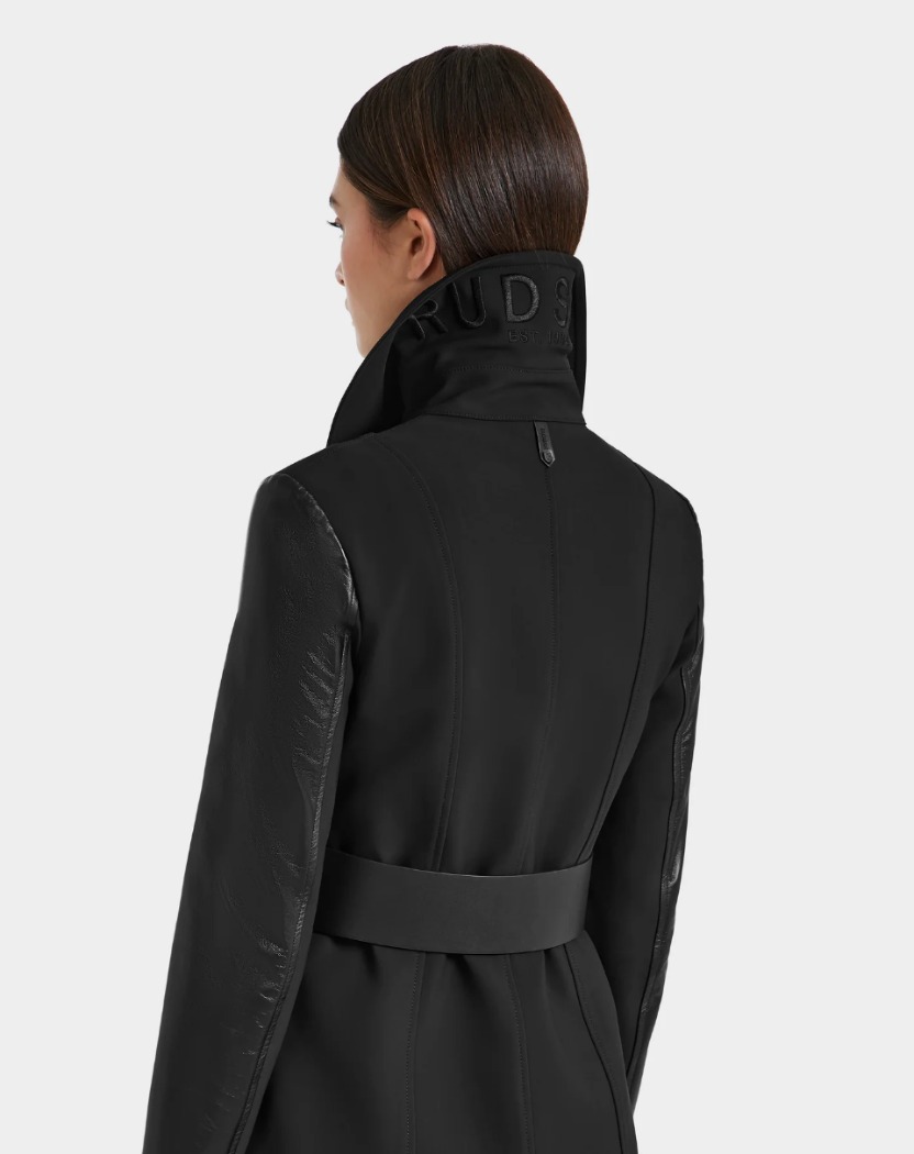 Trench avec manches en cuir Virginie - RUDSAK
