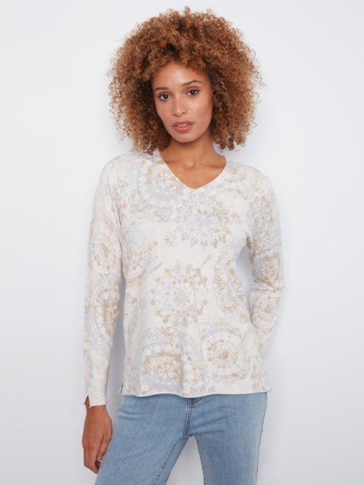 Chandail col en v - CHARLIE B - C2279 - Charlie B