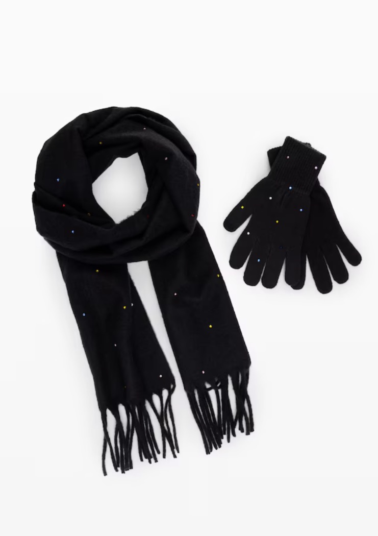 Ensemble de foulard et gants avec brillant - DESIGUAL - 24WAOA06 - Desigual