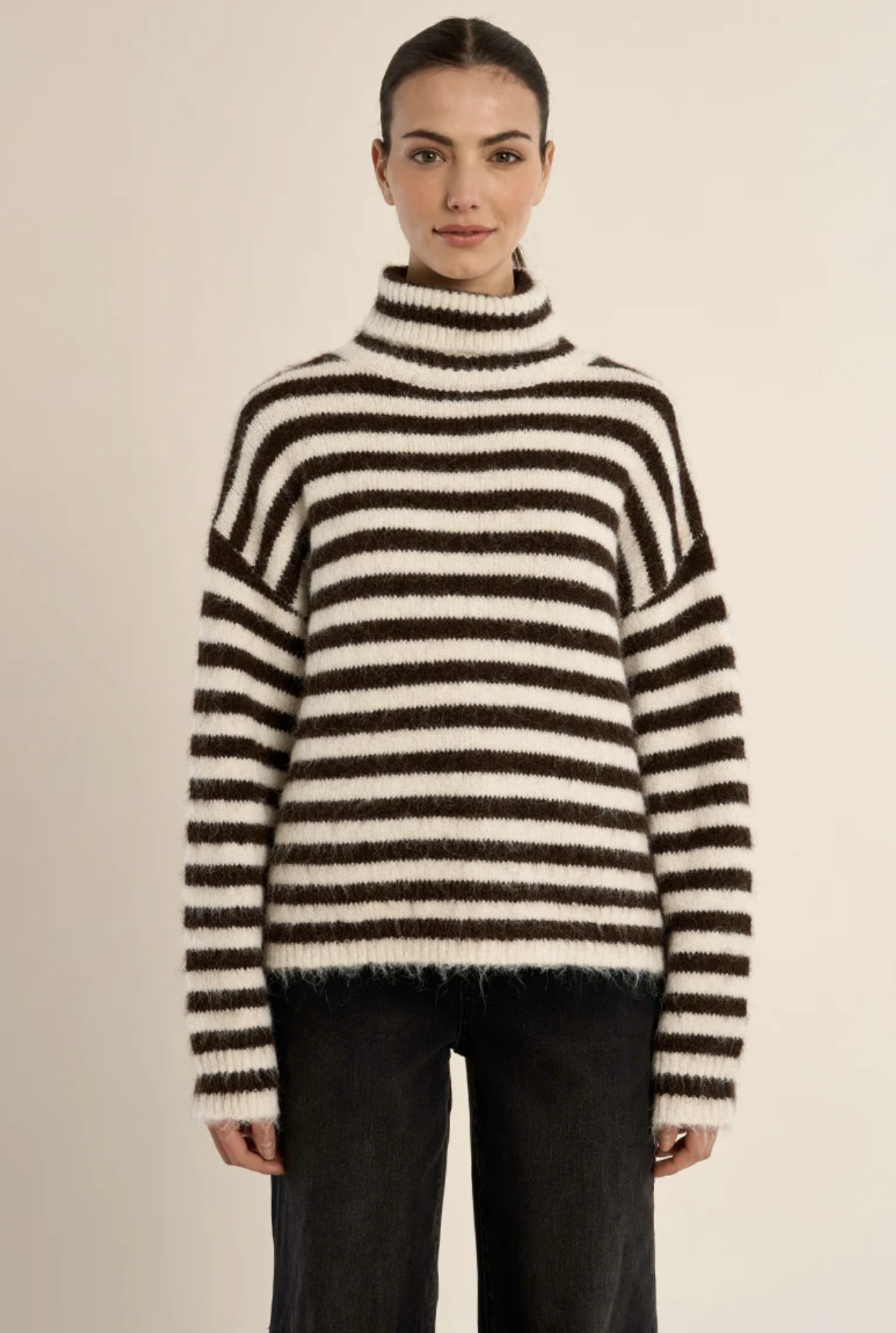 Pull à col roulé rayé - MOLLY BRACKEN