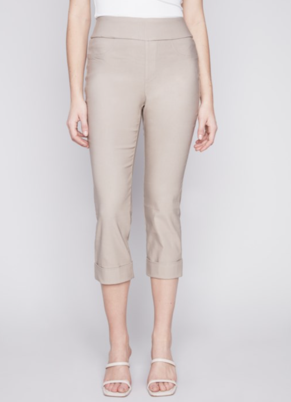 Capri extensible avec ourlet plié - CHARLIE B - C5259TT-300 - Charlie B
