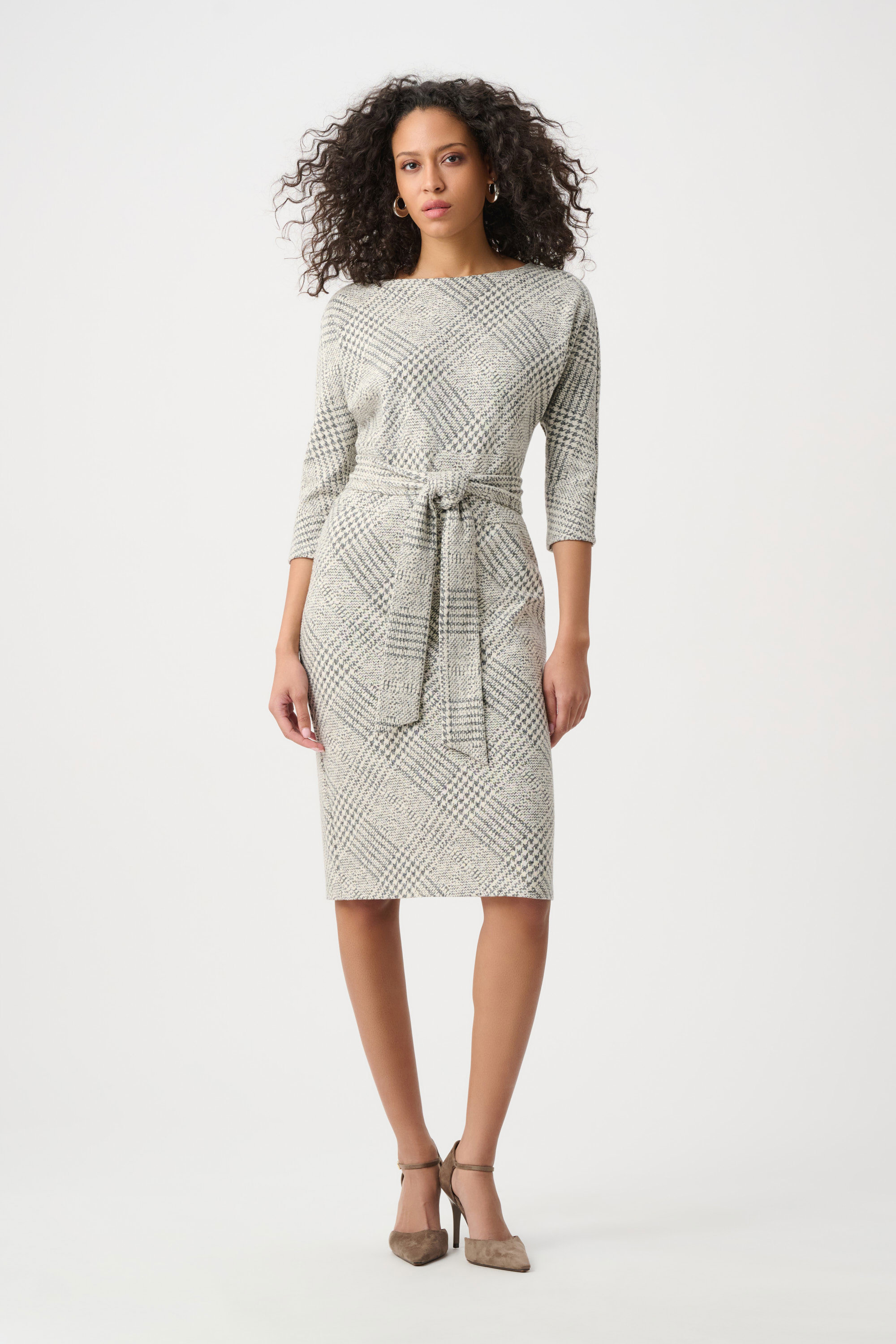 Robe ceinturée en jacquard – JOSEPH RIBKOFF - 263062 - Joseph Ribkoff