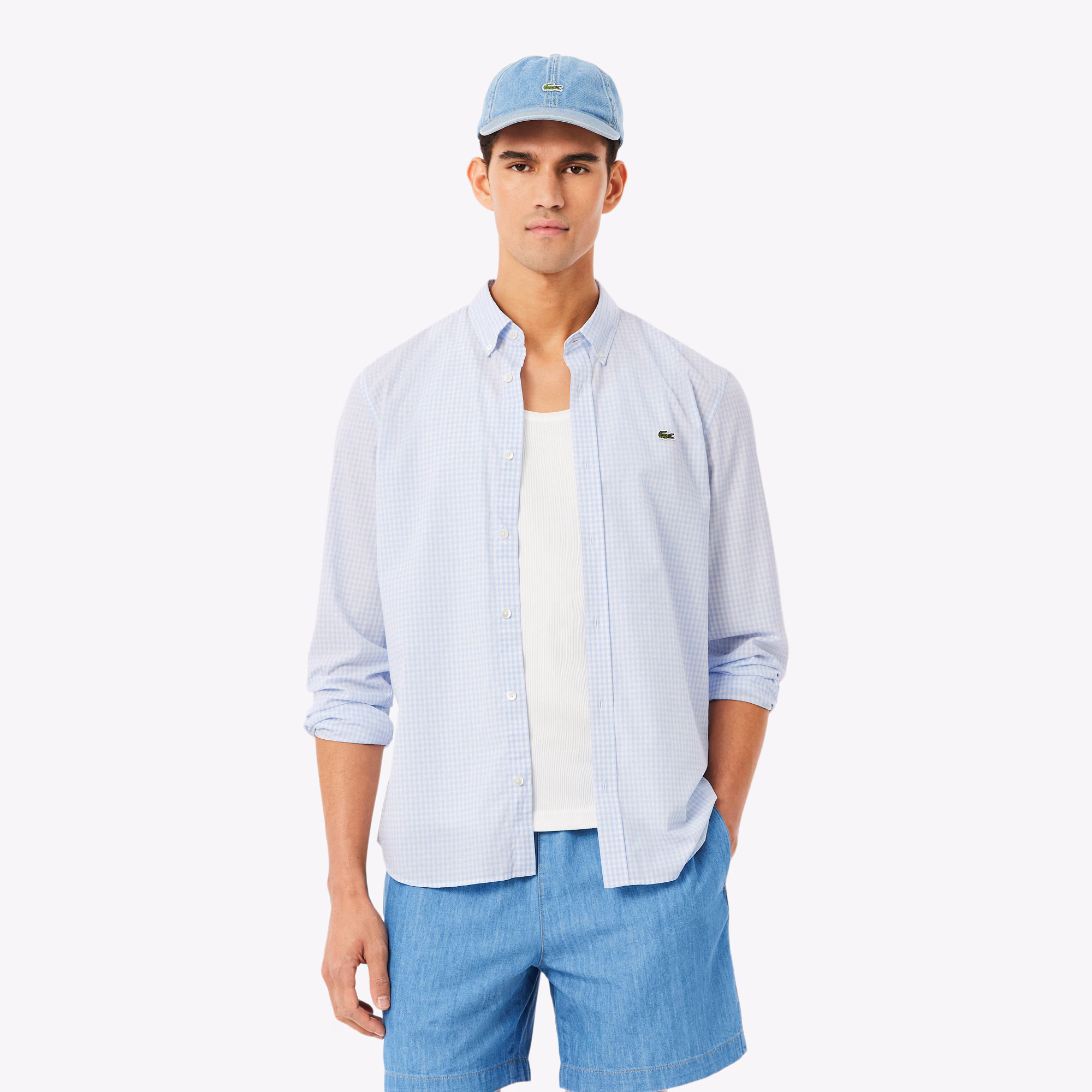 Chemise en popeline coupe régulière – LACOSTE - CH2299-9AR - LACOSTE